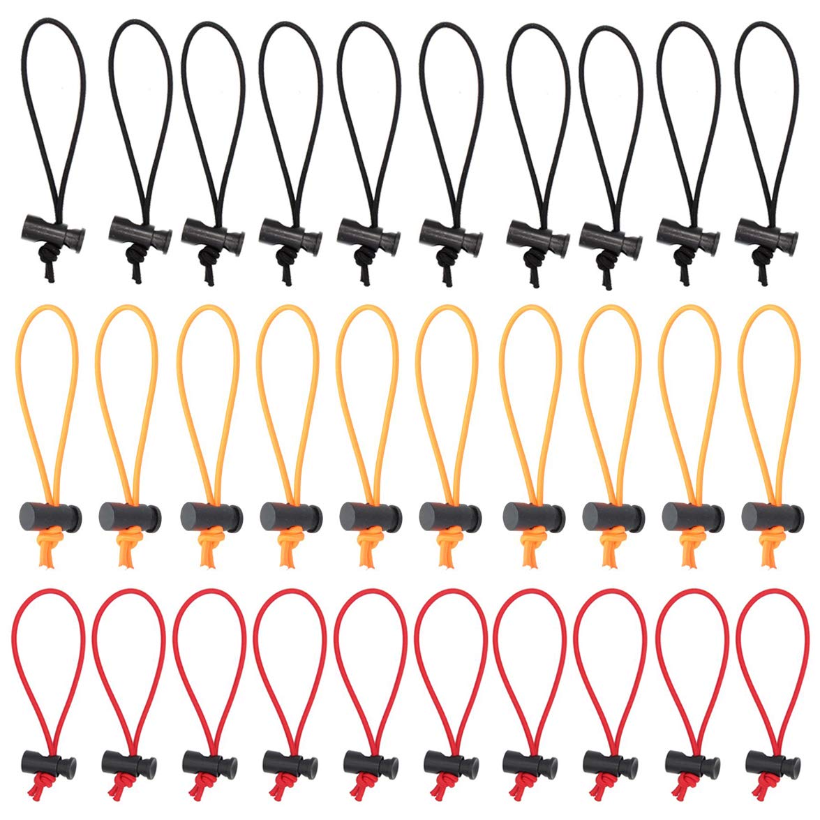 Foto&Tech red elastic cable tie 16 cm organizes desk cords quickly and securely.