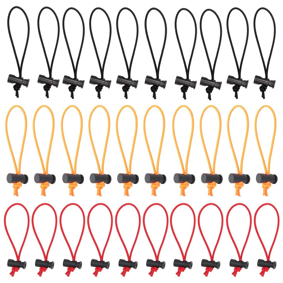 Foto&Tech red elastic cable tie 16 cm organizes desk cords quickly and securely.