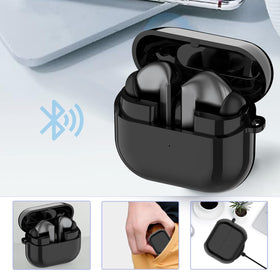 FoundEast charging case back view highlights slim, pocket-friendly design.