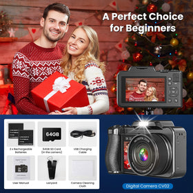 Founissa with 64GB card and batteries showing ready-to-shoot benefit