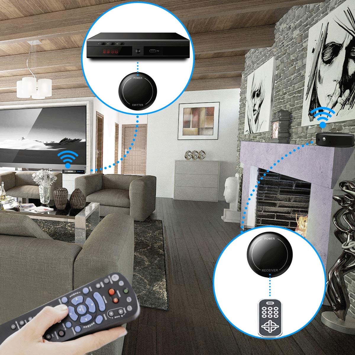 Fourair power adapters and USB cables laid out offering easy power options