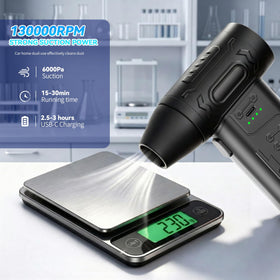 fourq blowing dust from keyboard for safe electronics cleaning