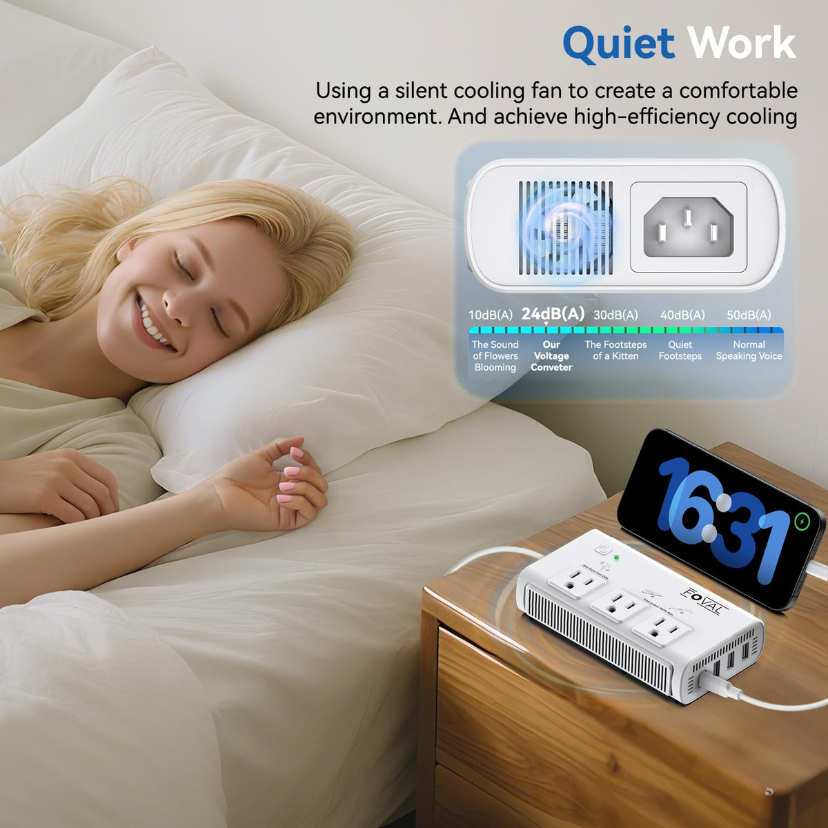 FOVAL set of included international adapters ready for worldwide travel