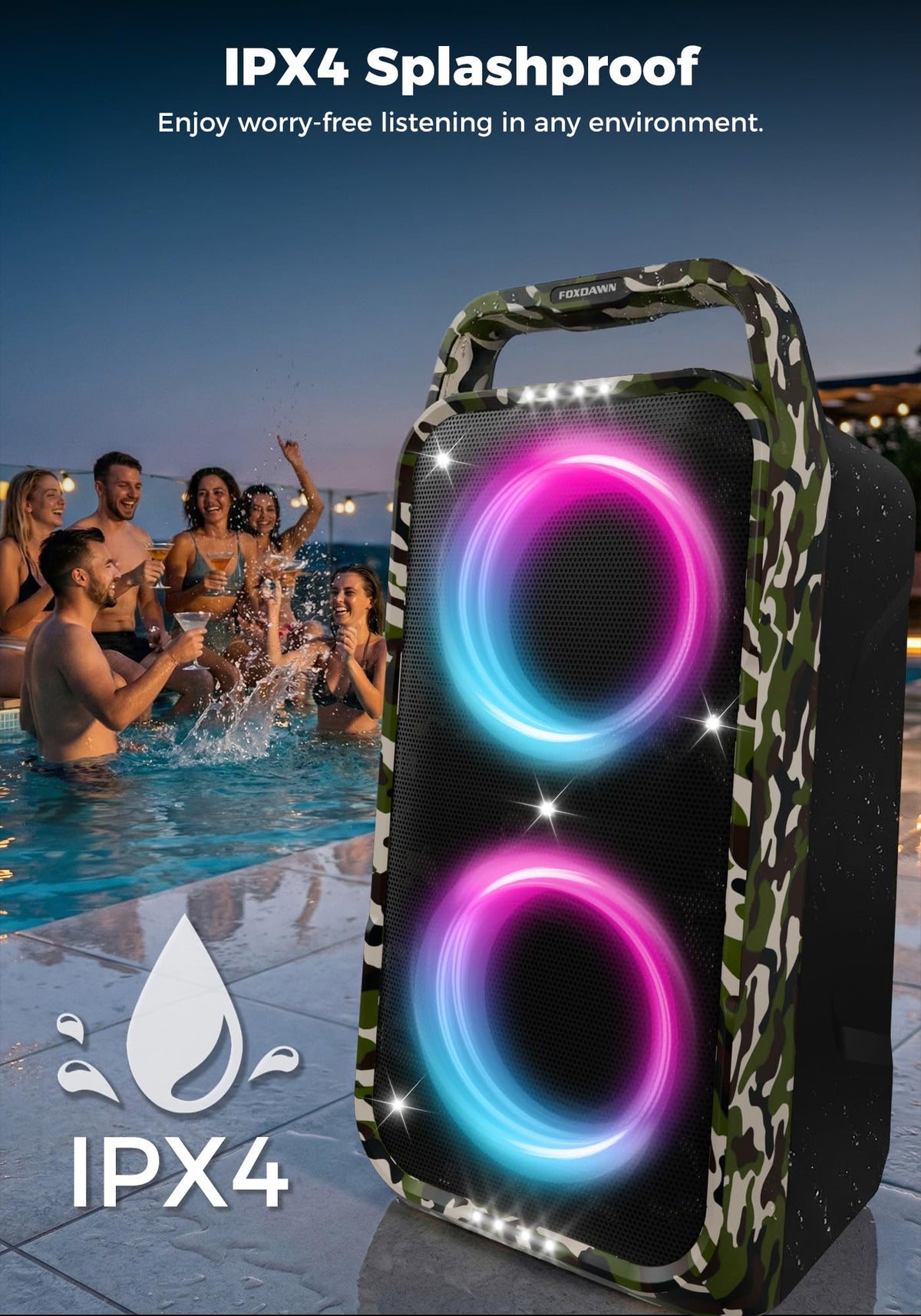 Foxdawn speaker fast charging feature keeps music flowing