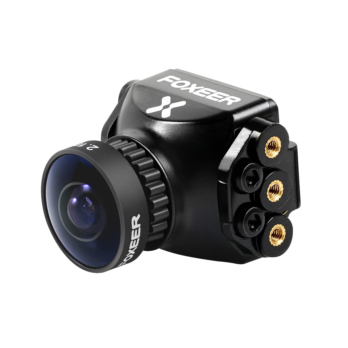 FOXEER Razer Mini front view showing compact camera and mount, clear installation benefit