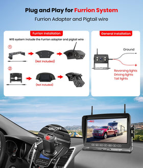 Foxpark backup camera with dual antennas delivering steady wireless signal for towing