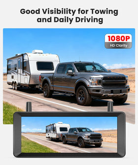 Foxpark Solar backup camera dual antennas ensure a stable signal for lag-free video