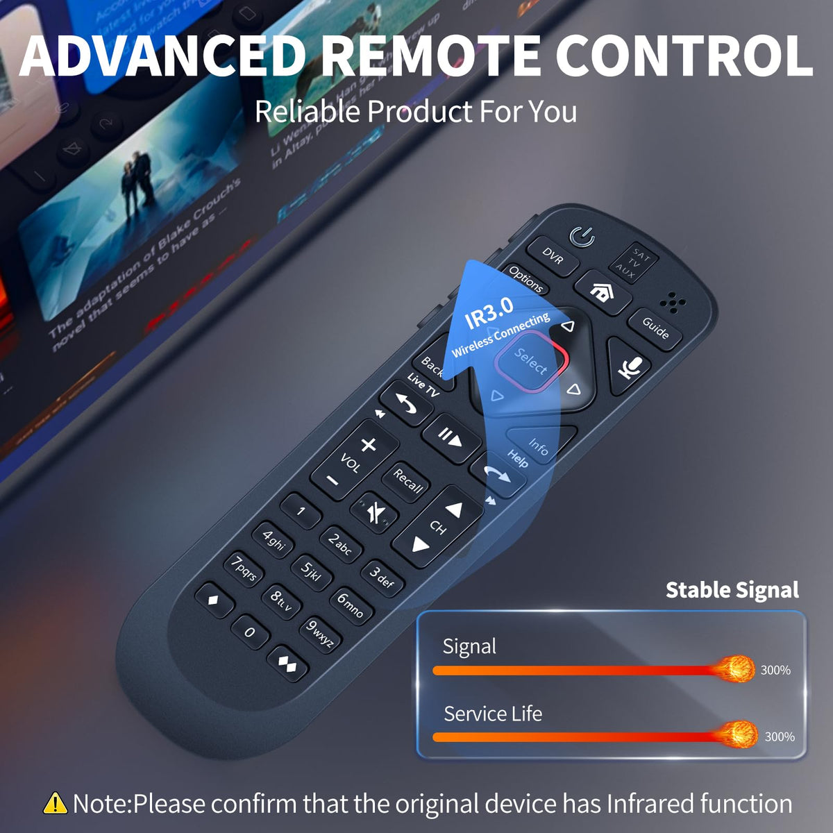 FQOUG remote pairing steps graphic explains TV pairing for quick setup.