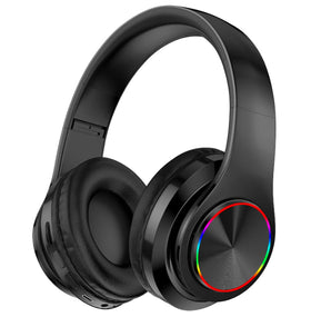 Fragolucyou headphones with colorful lights for immersive commuting ambience.