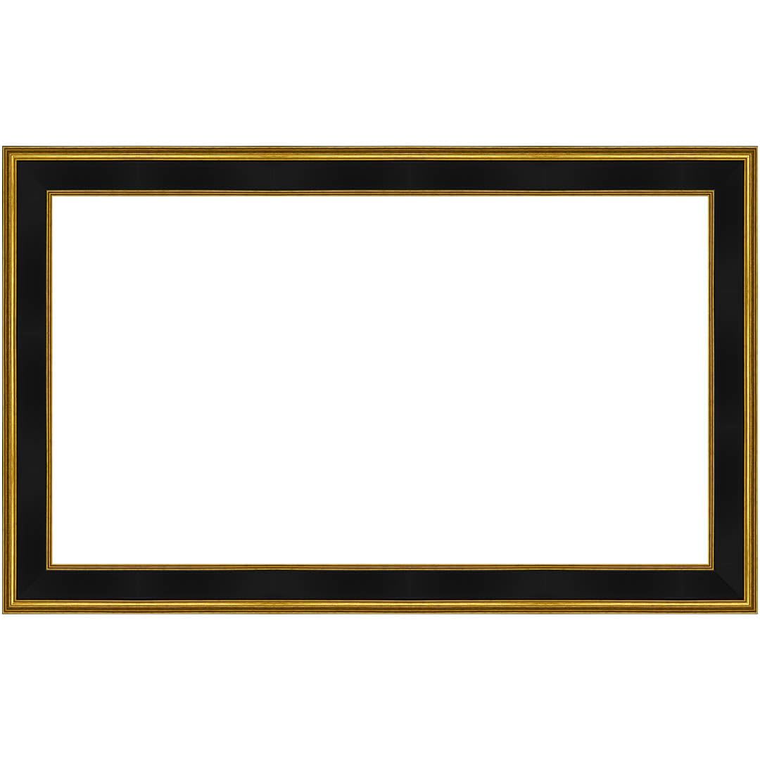 Frame My TV Antique Gold & Black 65-inch lifestyle shot suits modern interiors