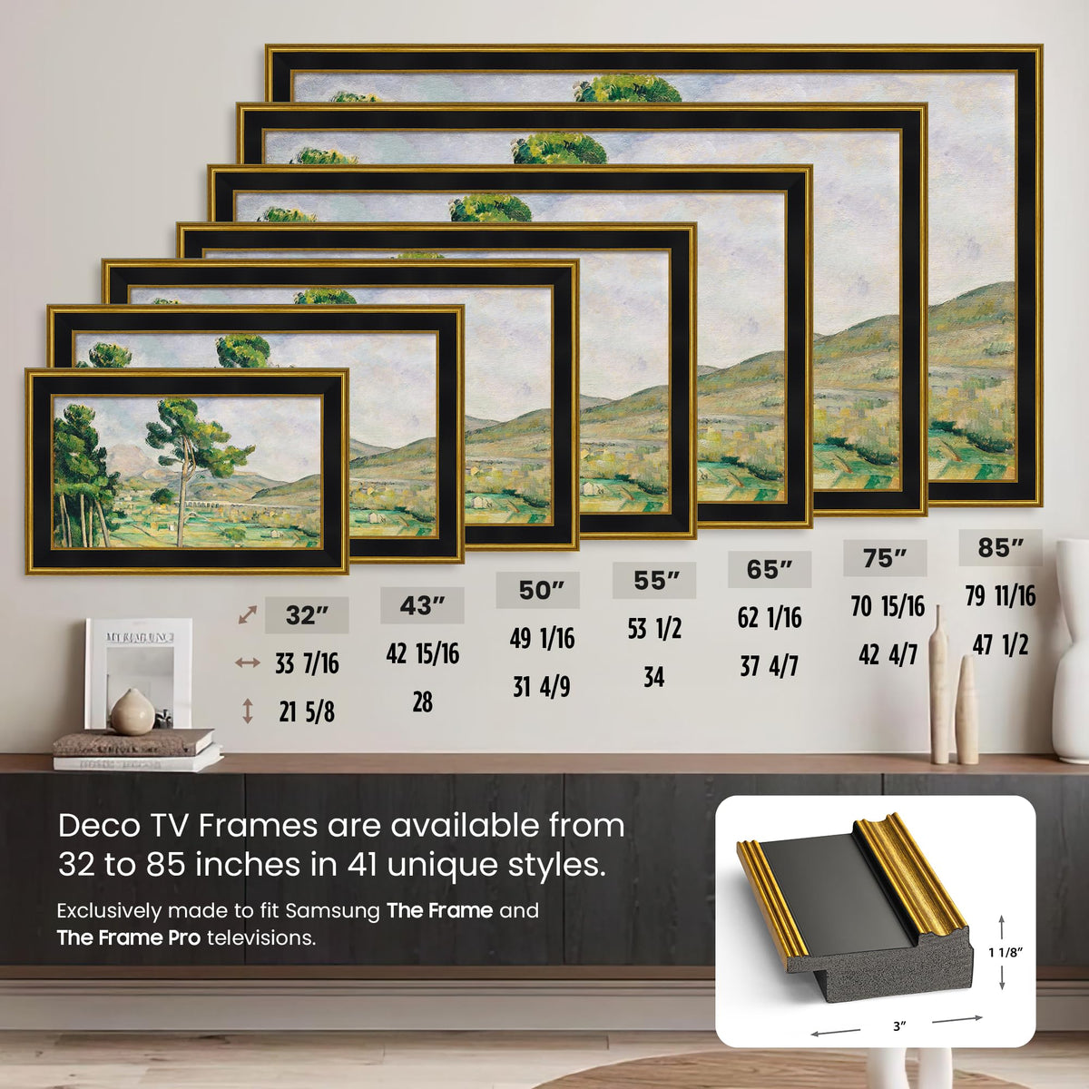 Frame My TV handcrafted in America with lifetime warranty