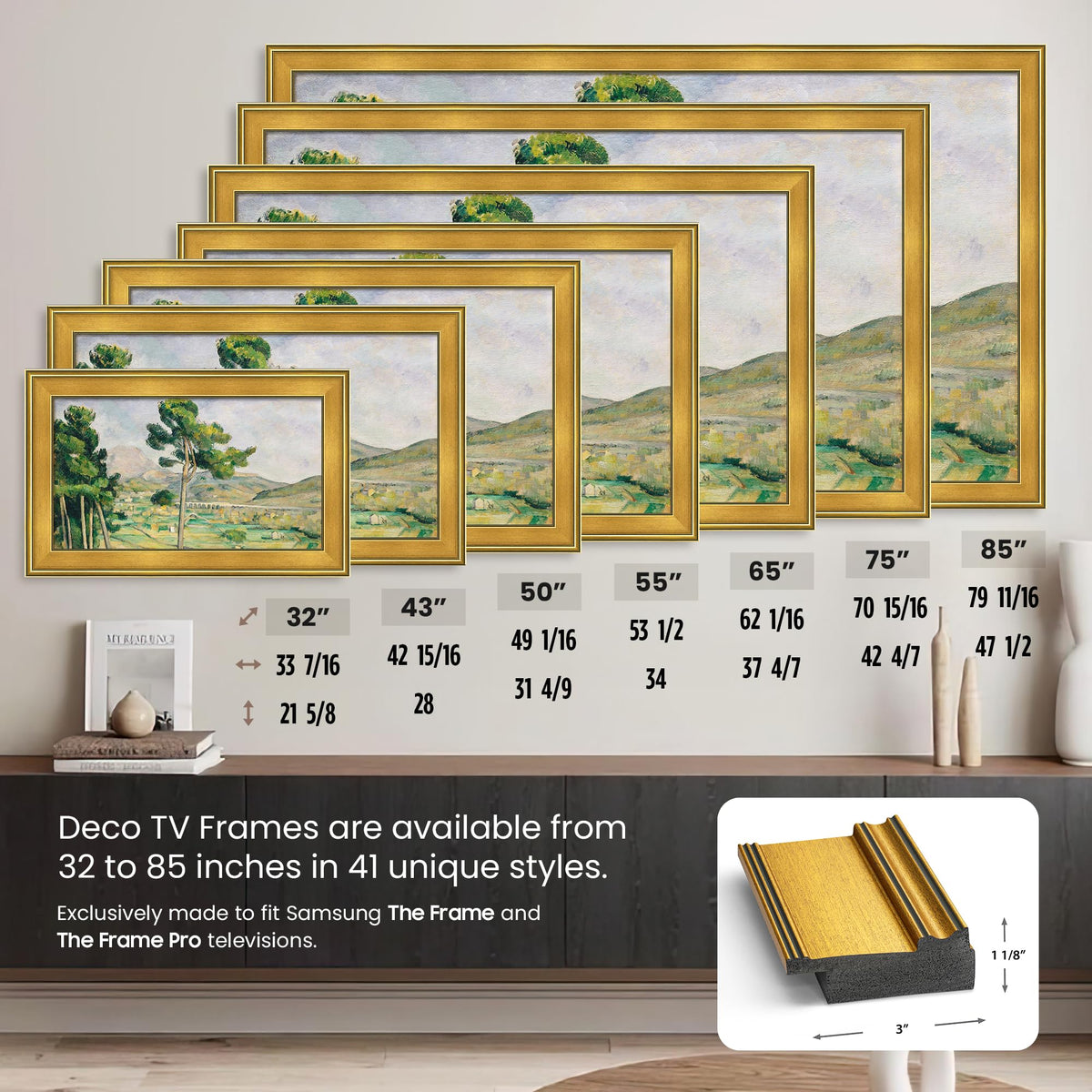 Frame My TV compatible-with-samsung-the-frame ensures precise LS03 fit.