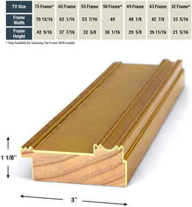 Elegant antique gold finish adds luxury to living space.