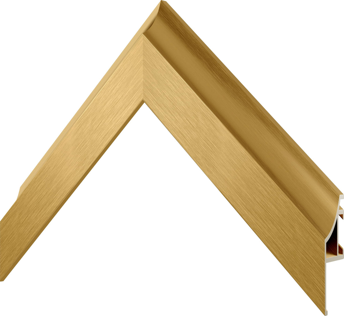 Frame My TV pale gold scoop 50-inch frame elevates room aesthetics.