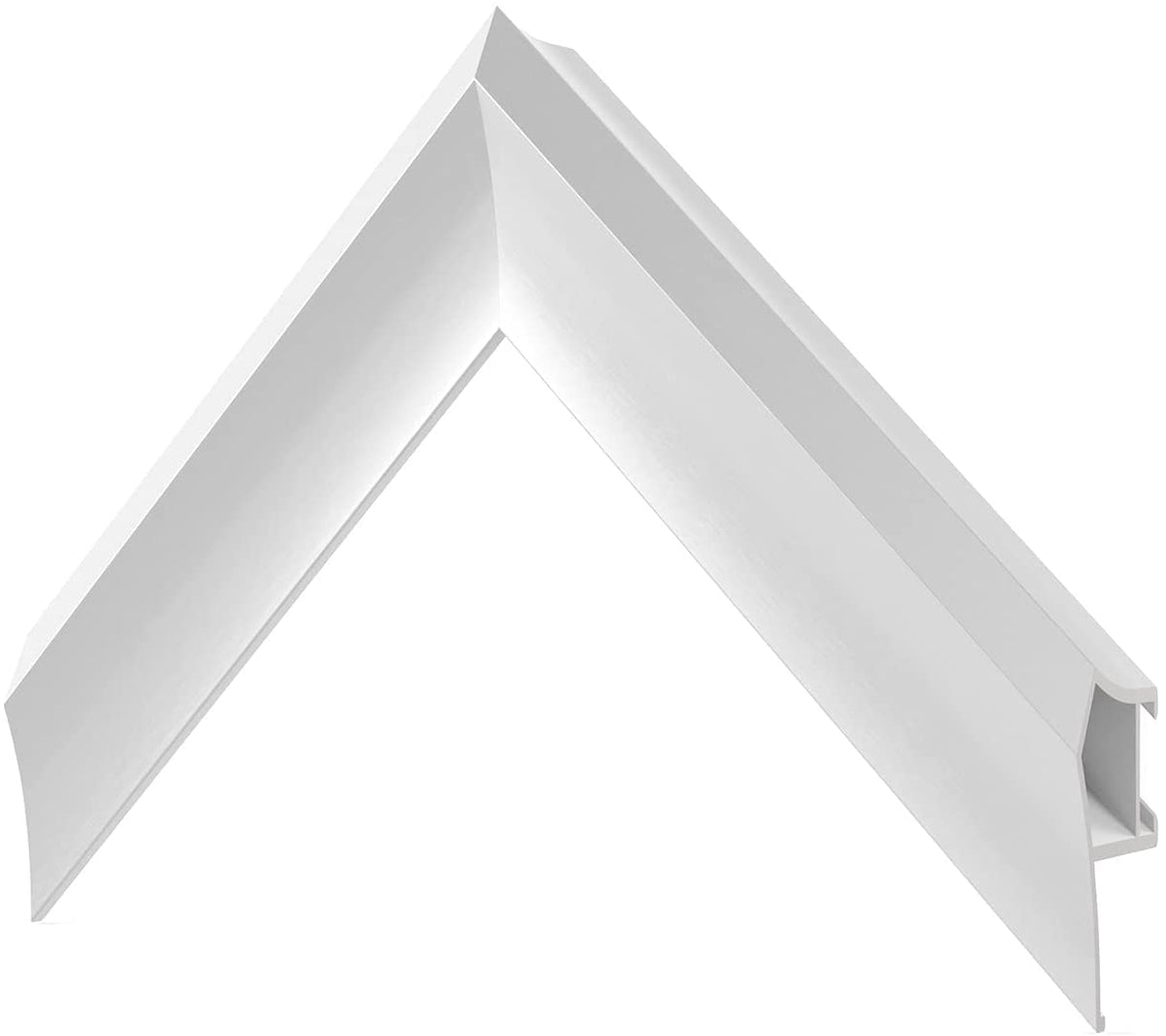 Frame My TV Pure White Prismatic 50-inch frame installation with secure locking keys.
