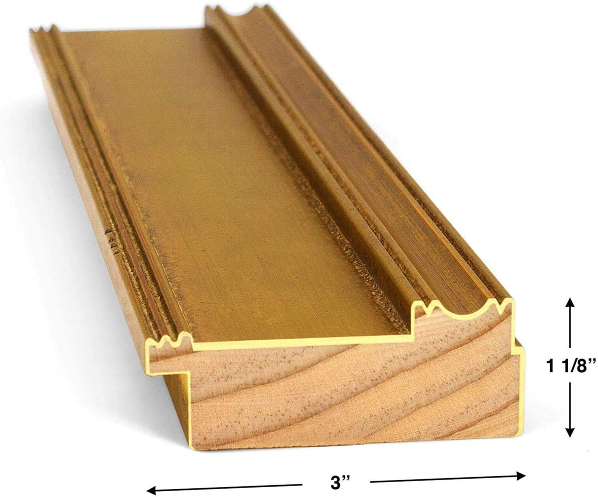 Frame My TV Antique Gold 32 Premiere Deco frame on Samsung Frame shows seamless integration.