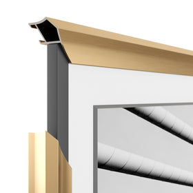Screws and guides included for Frame My TV pale gold frame quick setup.