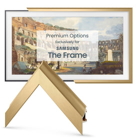 Frame My TV Pale Gold Scoop 43-inch easy installation guide speeds setup.