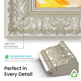 Frame My TV Tuscan Pearl 32 Premiere Deco slim edge profile for compact spaces.