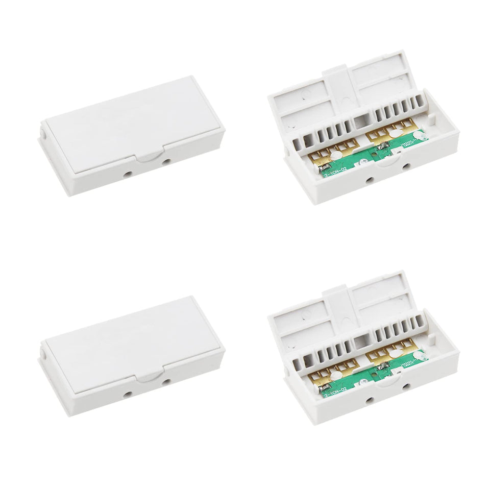 FRANKEVER quick-connector for flat wire enables tool-free, tidy cable joins.