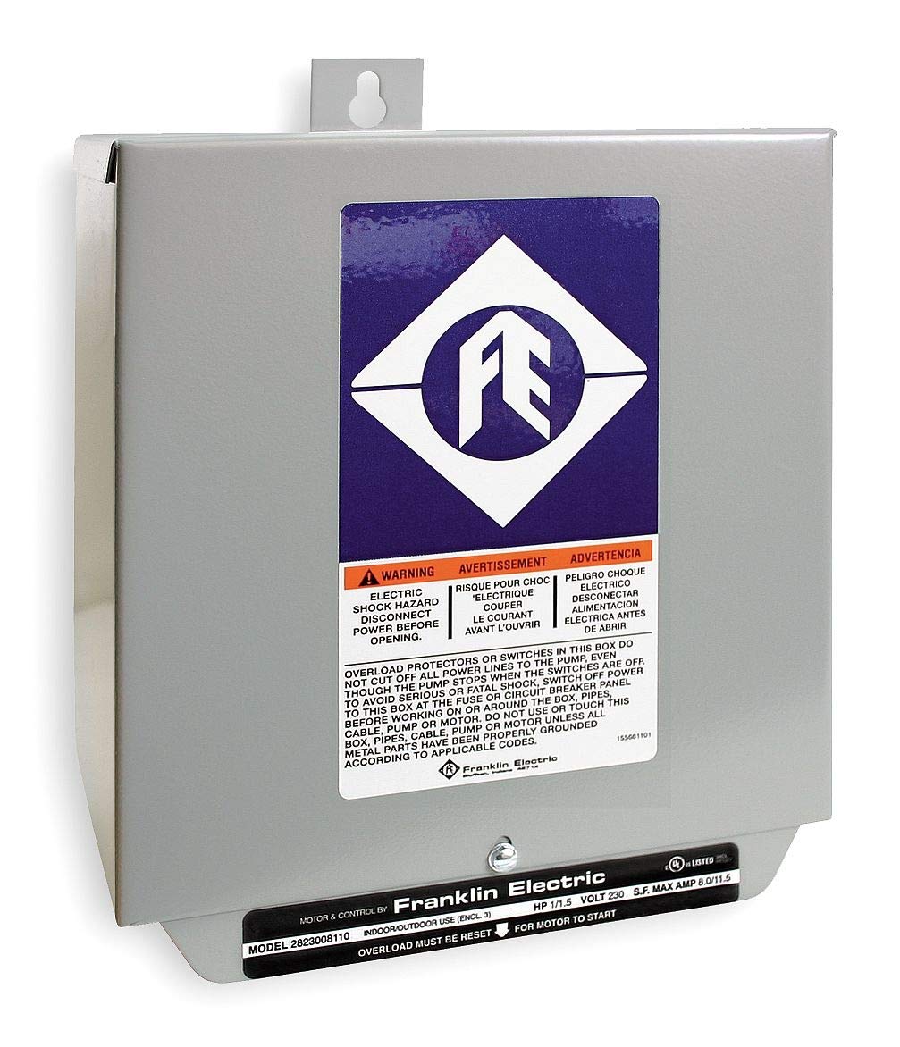 Franklin Electric 2823008110 control box front view enabling reliable pump control
