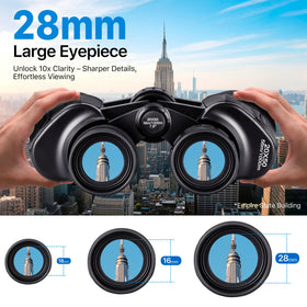 FREE SOLDIER eyepiece close-up showing large 28mm eyepiece for comfort