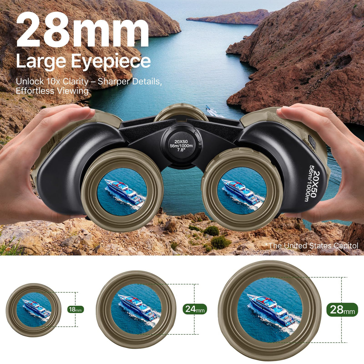FREE SOLDIER close-up of 50mm lens with FMC coating for brighter images