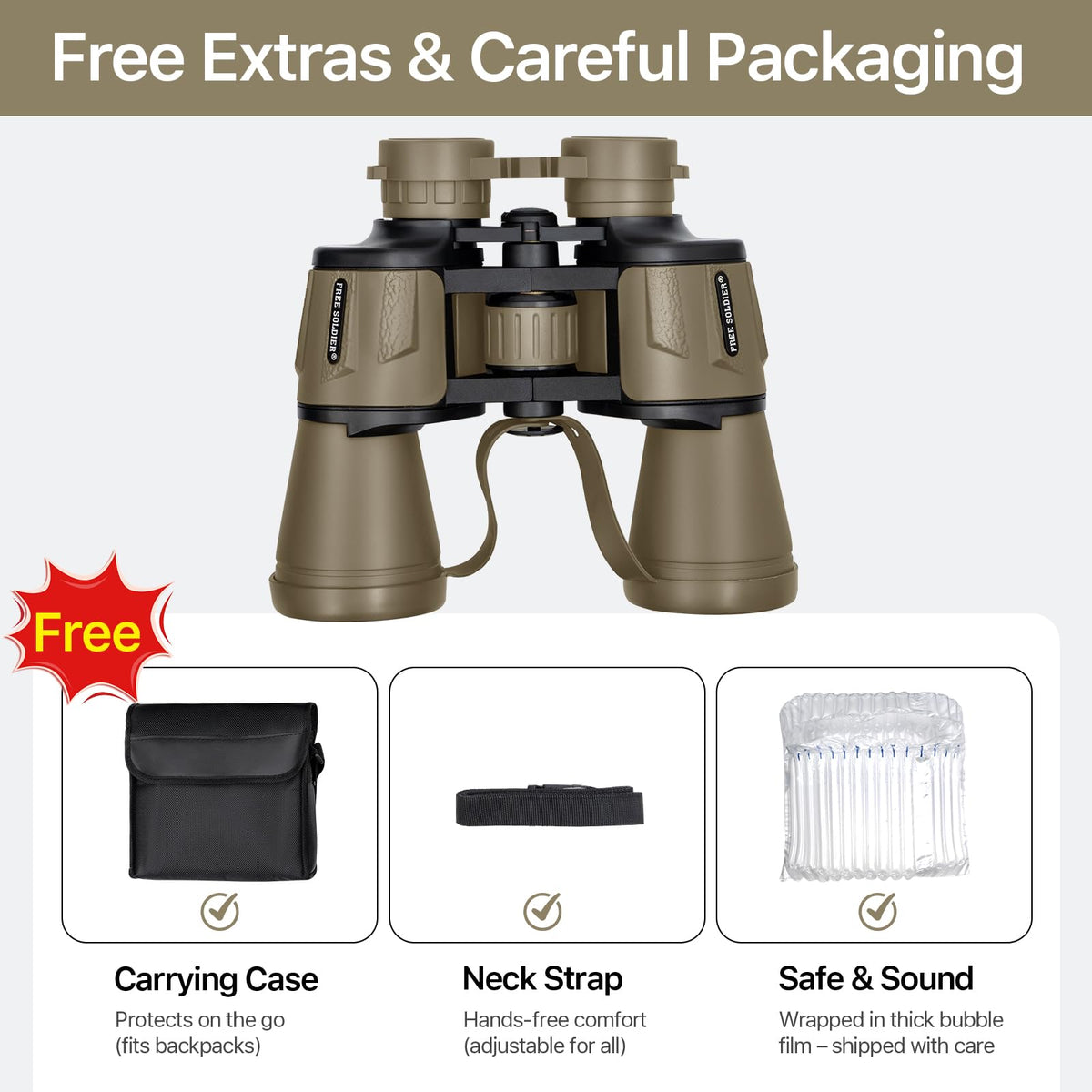 FREE SOLDIER reinforced anti-collision packaging protecting optics