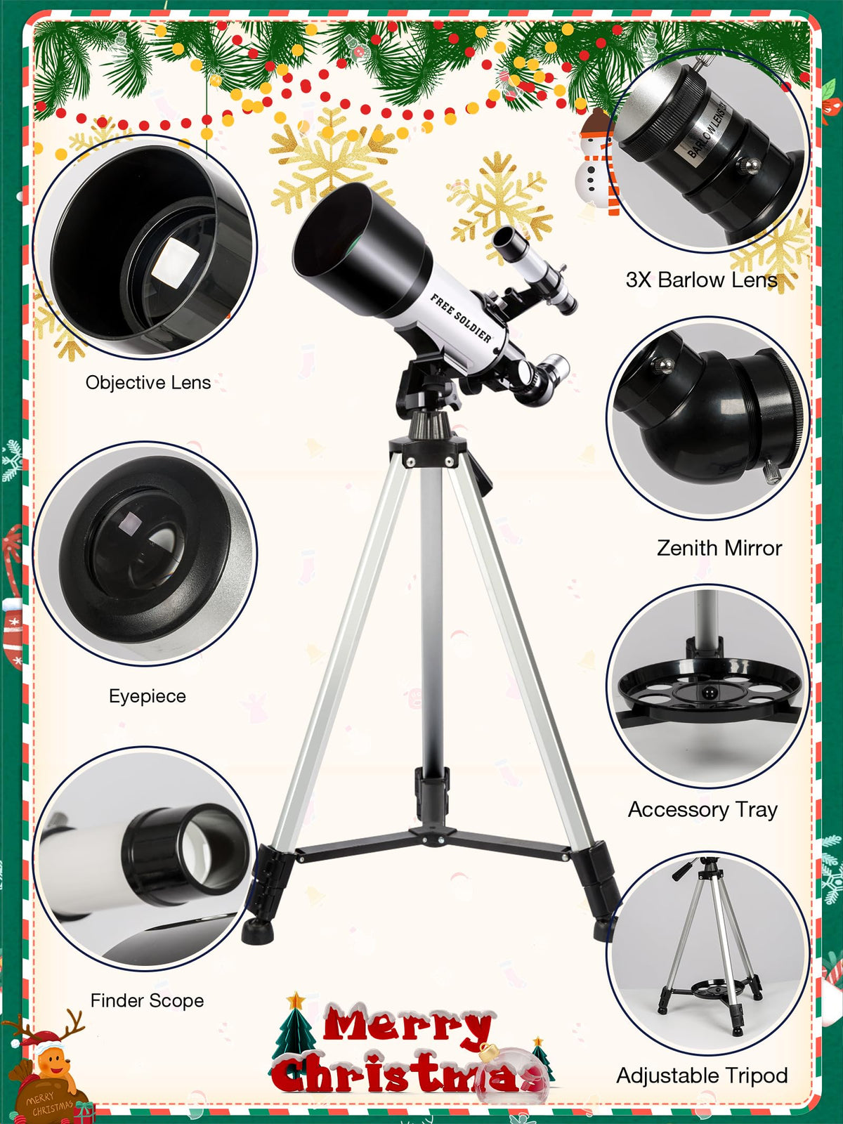 Free Soldier smartphone adapter enables easy sky photography.