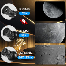 Free Soldier telescope 3x Barlow lens expands magnification for distant features