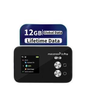 FREEBOT SE Pro pocket wifi router in hand, offering portable global connectivity on the go.
