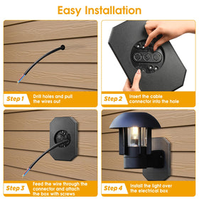 freecat mounted under outdoor light demonstrating flush weather-resistant installation