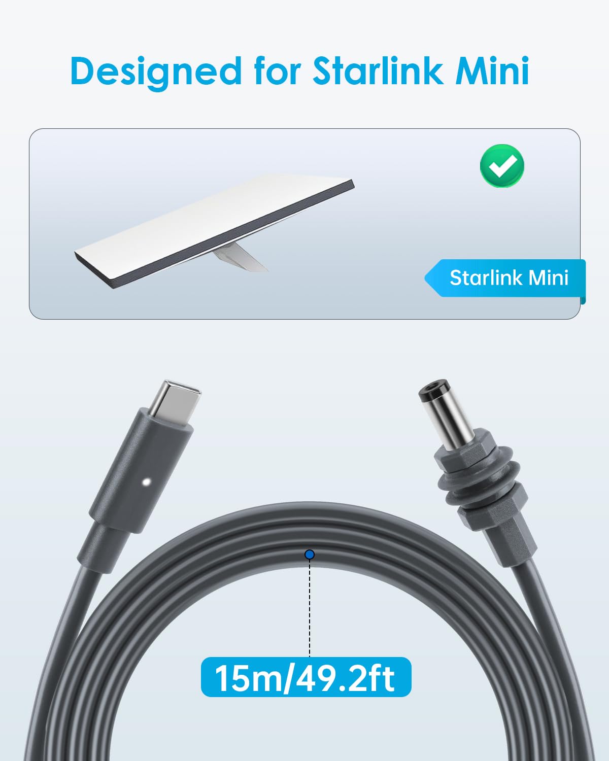 Freechangku Starlink Mini 100W indicator confirms power status for reliable operation.