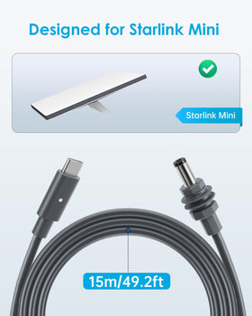 Freechangku Starlink Mini 100W indicator confirms power status for reliable operation.