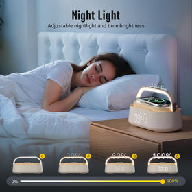 FREEFISH on a bedroom nightstand playing music, versatile use for home ambiance