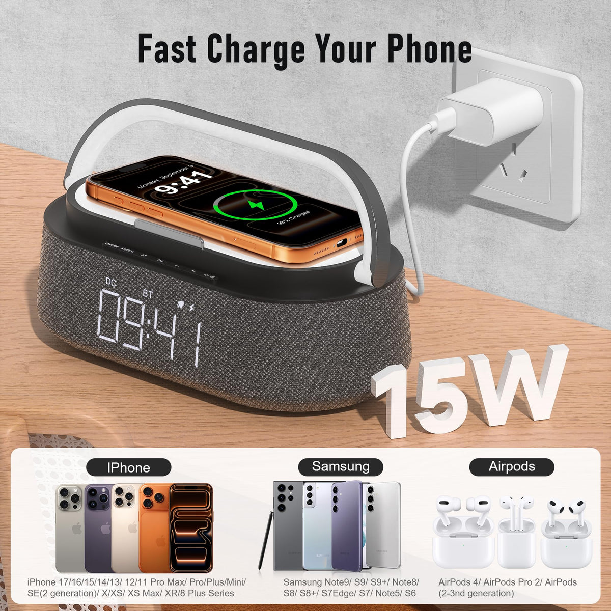 FREEFISH touch-activated LED night light illustrating warm ambient lighting