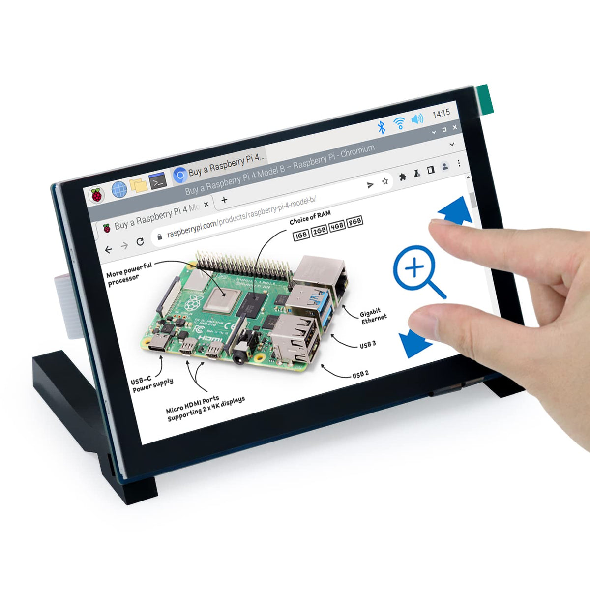FREENOVE front packaging showing screen and included accessories, clear product overview benefit