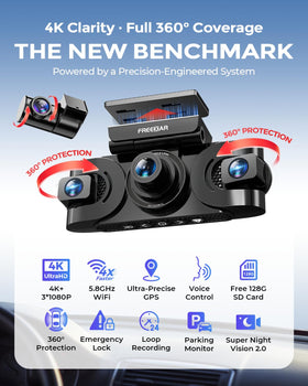 FREEXAR D4 rear camera provides reliable coverage for safer driving records.
