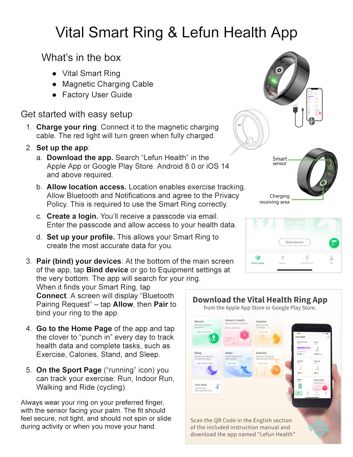 FREEZE2TRIM app syncing with ring displaying activity insights
