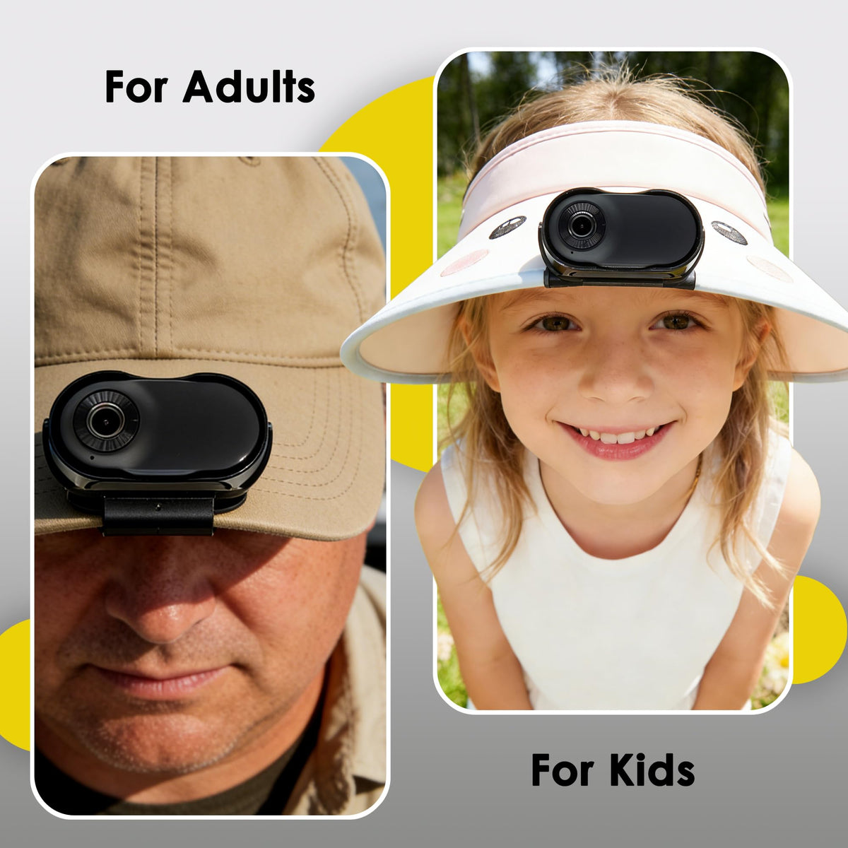 Frelisty close-up of lens and buttons highlighting easy one-touch operation