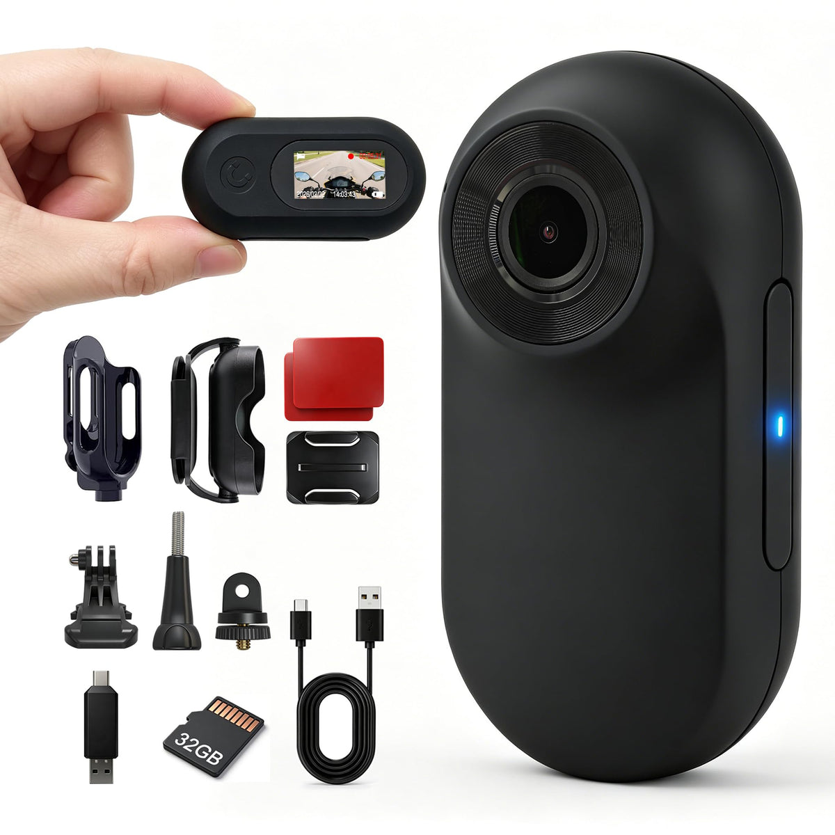 Frelisty Mini Body Camera clipped on wearable for hands free recording during daily activities