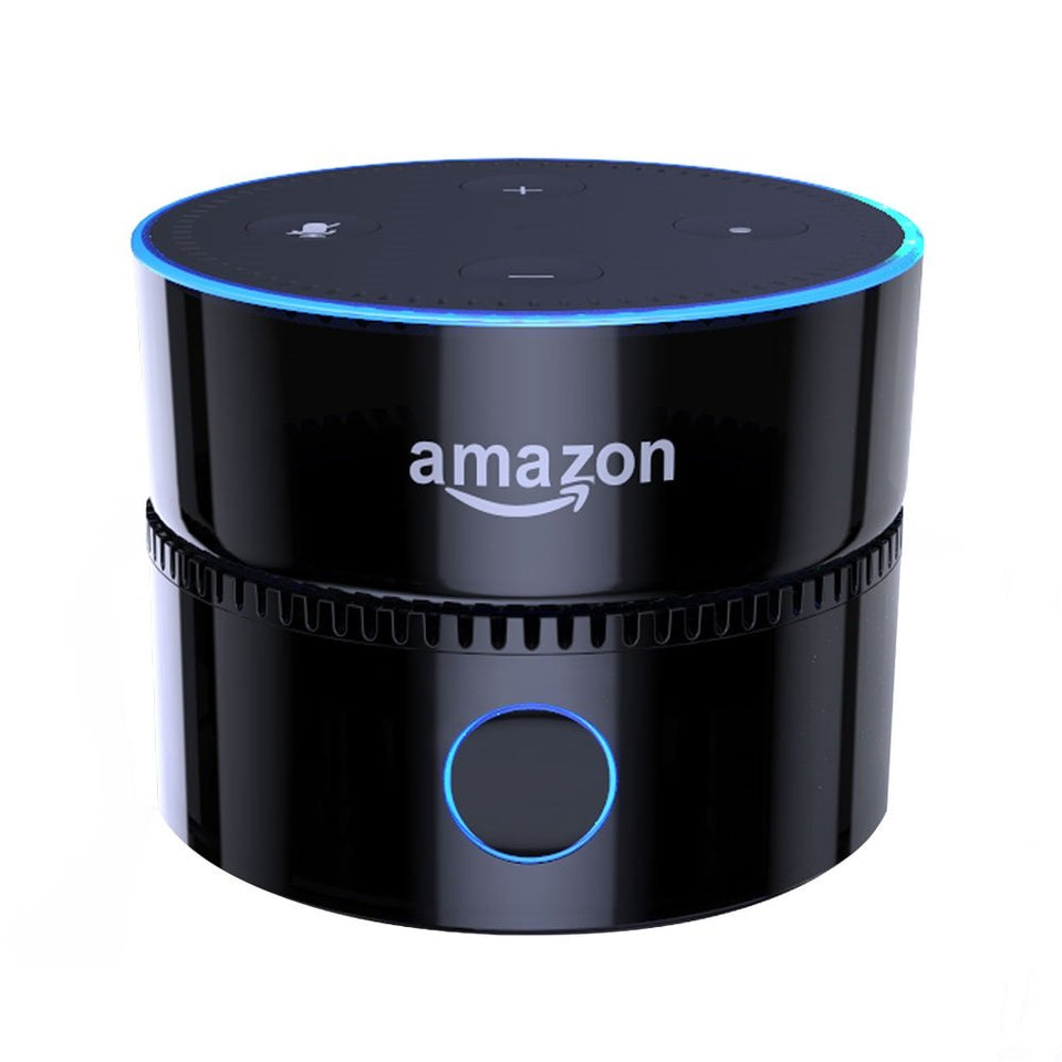 Fremo Evo Plus front view with Echo Dot attached shows portable power