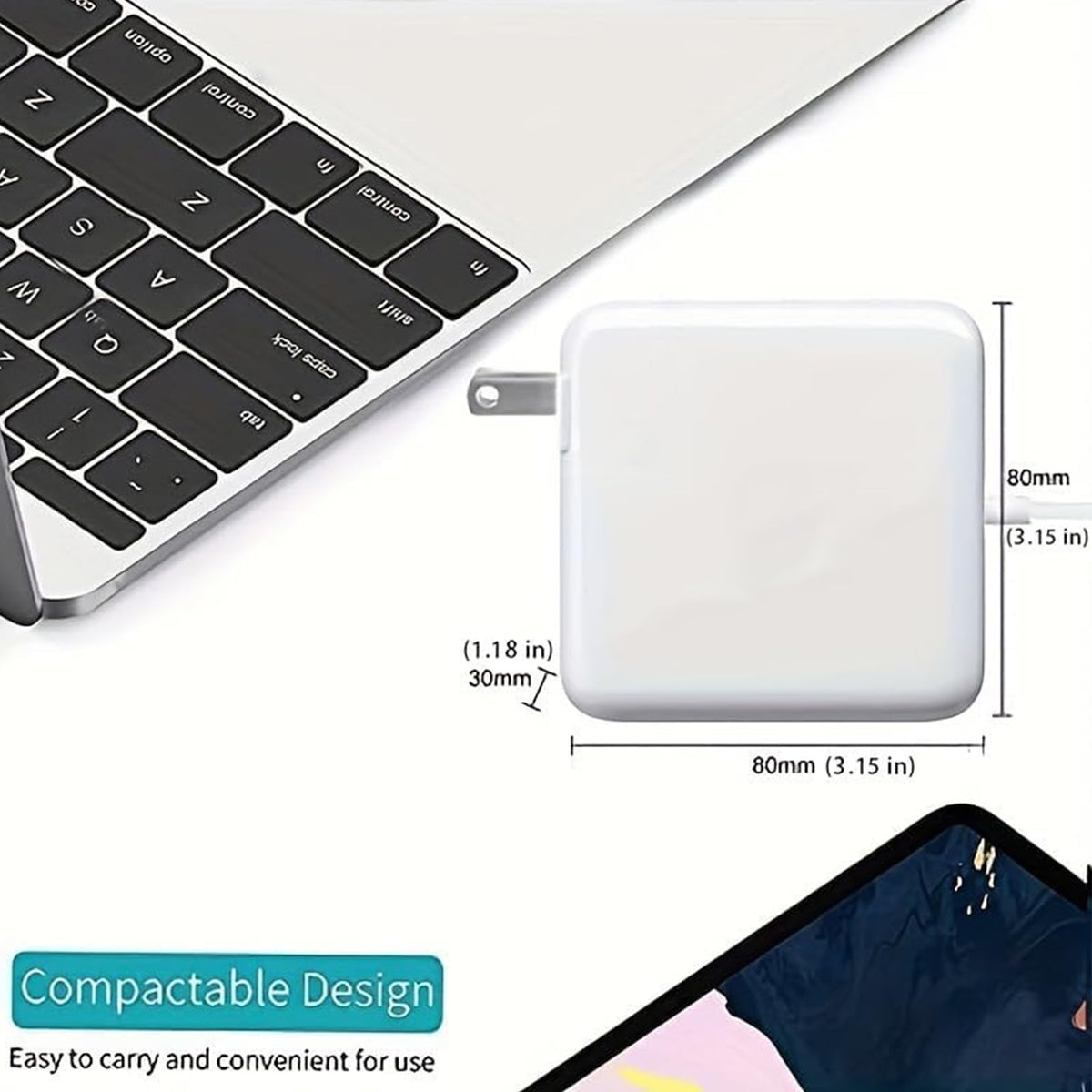 Fribug charger connected to MacBook Pro showing safe charging during use