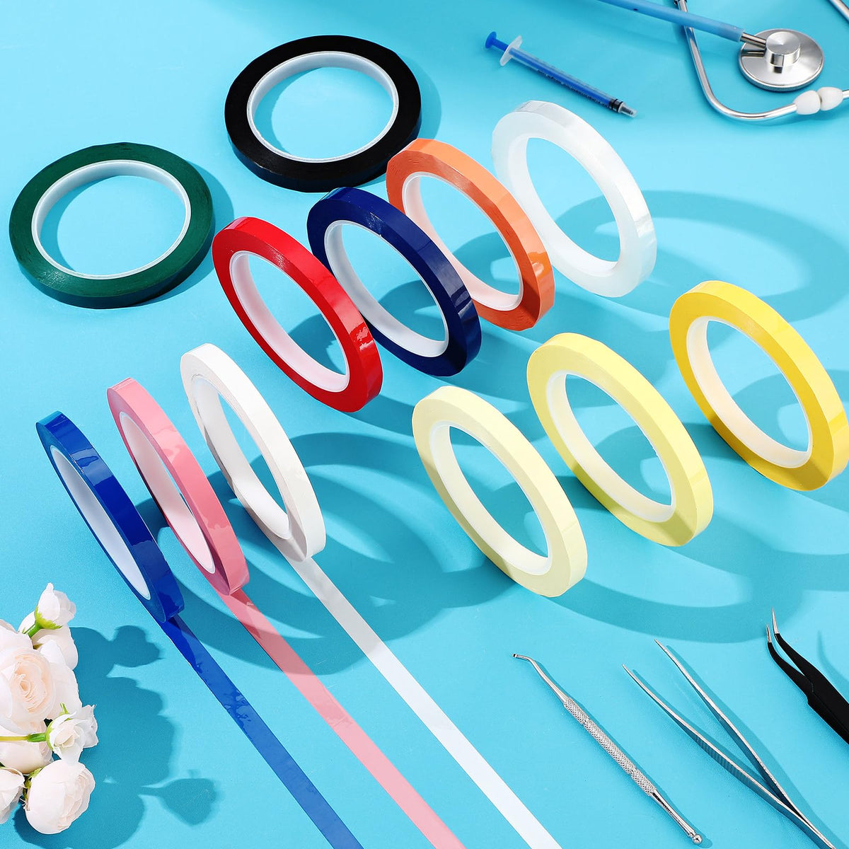 Frienda autoclave tape pink roll for color-coded dental instruments.