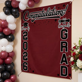 Frienda graduation backdrop is photo booth ready for celebratory moments.