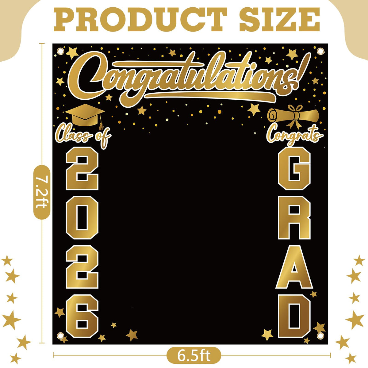 Frienda class of 2026 backdrop with large design for timeless portraits.
