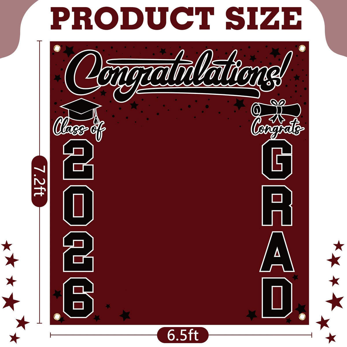 Frienda Class of 2026 backdrop, large size ideal for group and full-body photos.