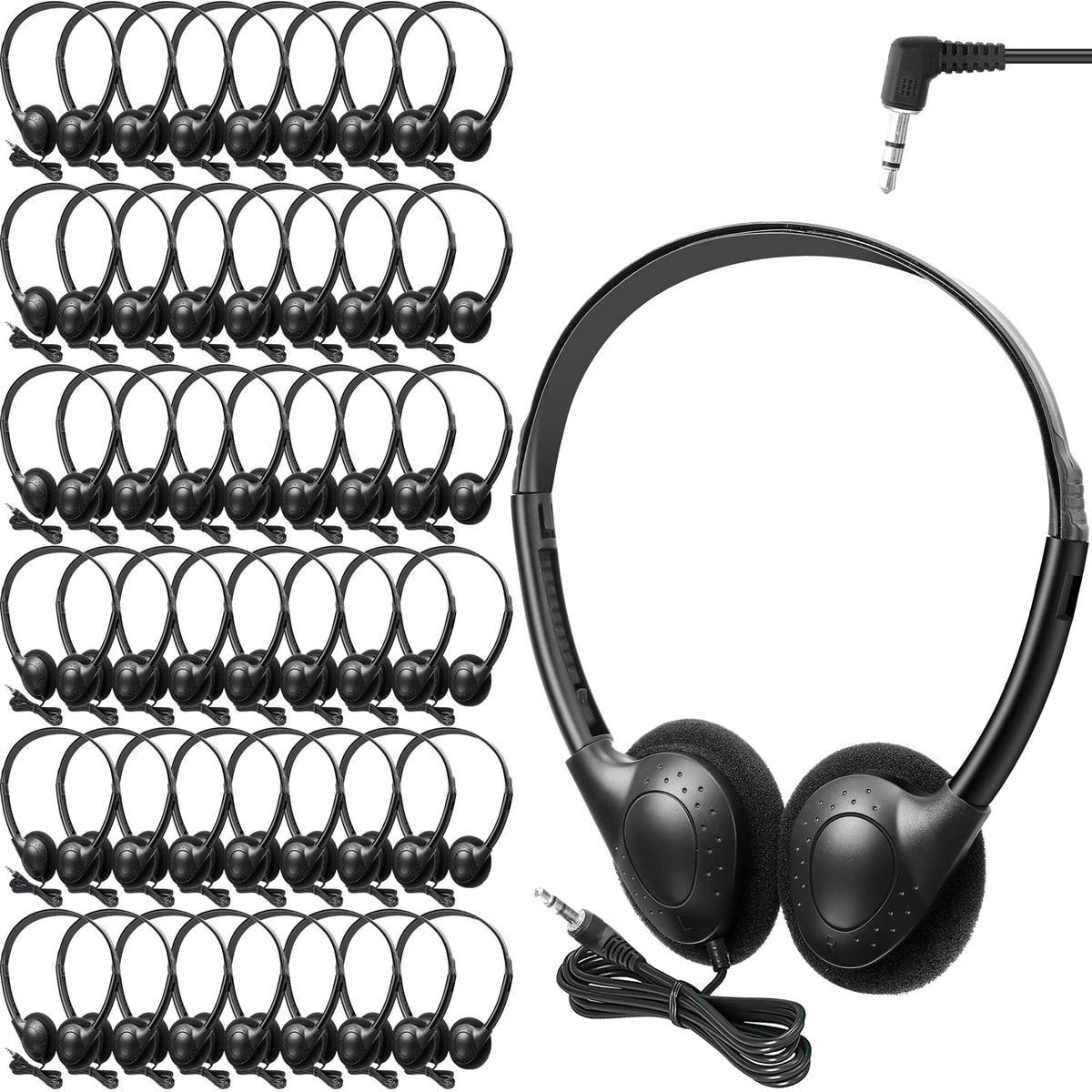 Frienda classroom headphones classic black comfort, on-ear design ideal for long lessons.