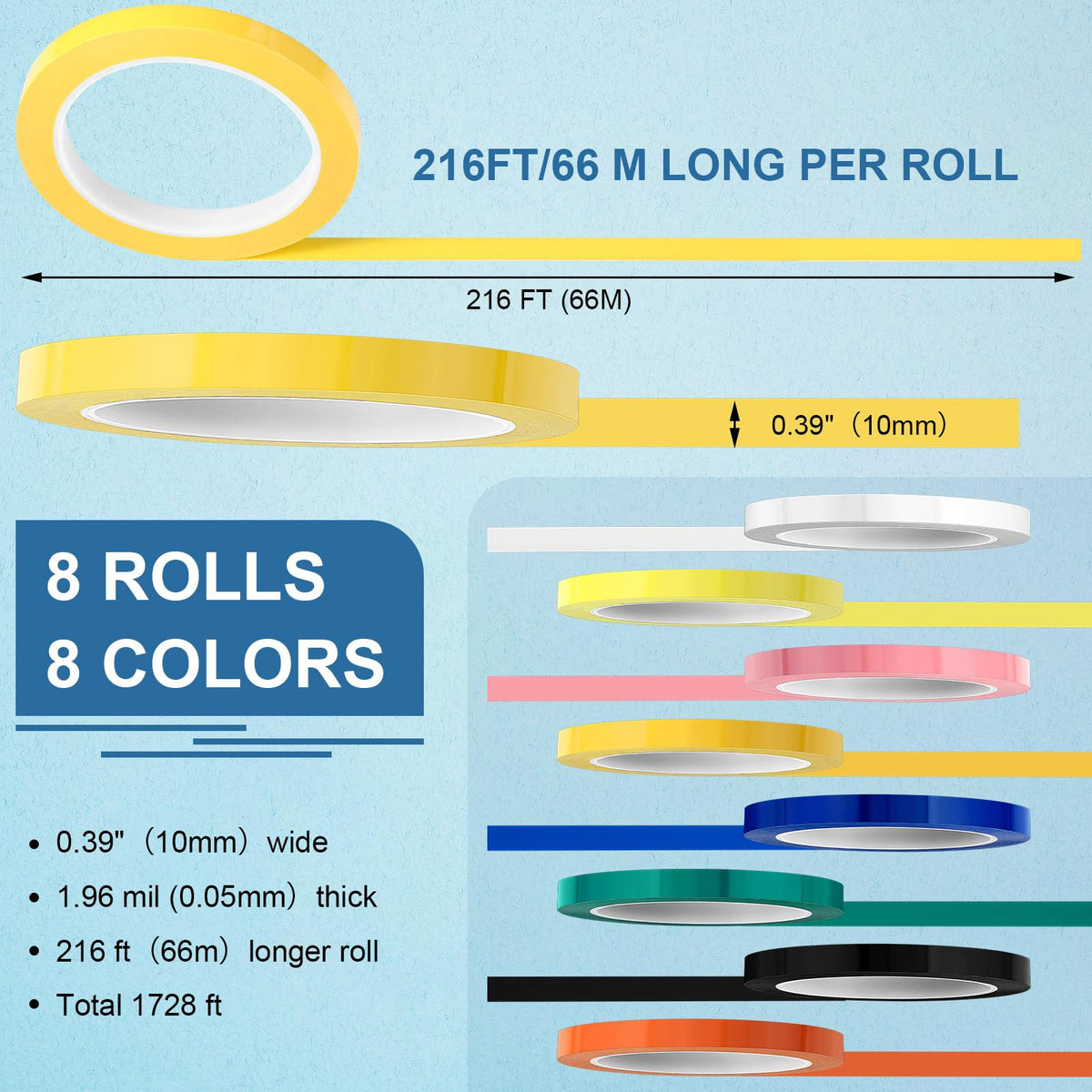 Frienda Autoclave Tape orange helps distinguish tools during sterilization cycles.