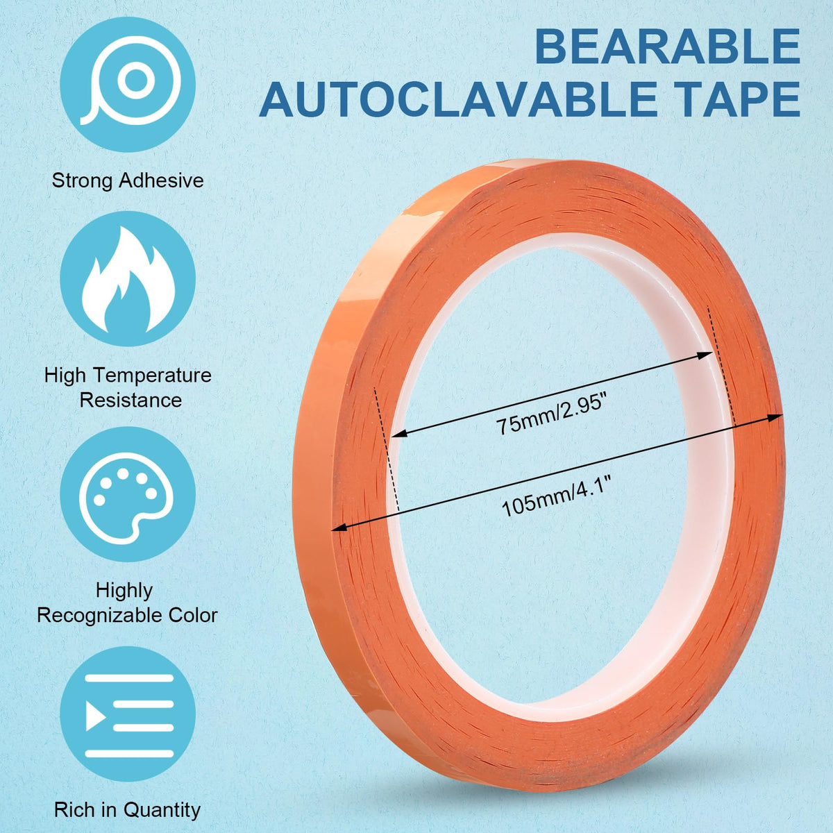 Frienda sky-blue autoclave tape marks tools clearly for easy tracking.